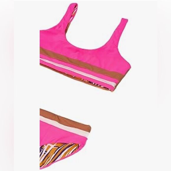 Maaji Girls' Standard Bikini Set Iceland Radiant Pink Reversible 4 - Picture 7 of 11